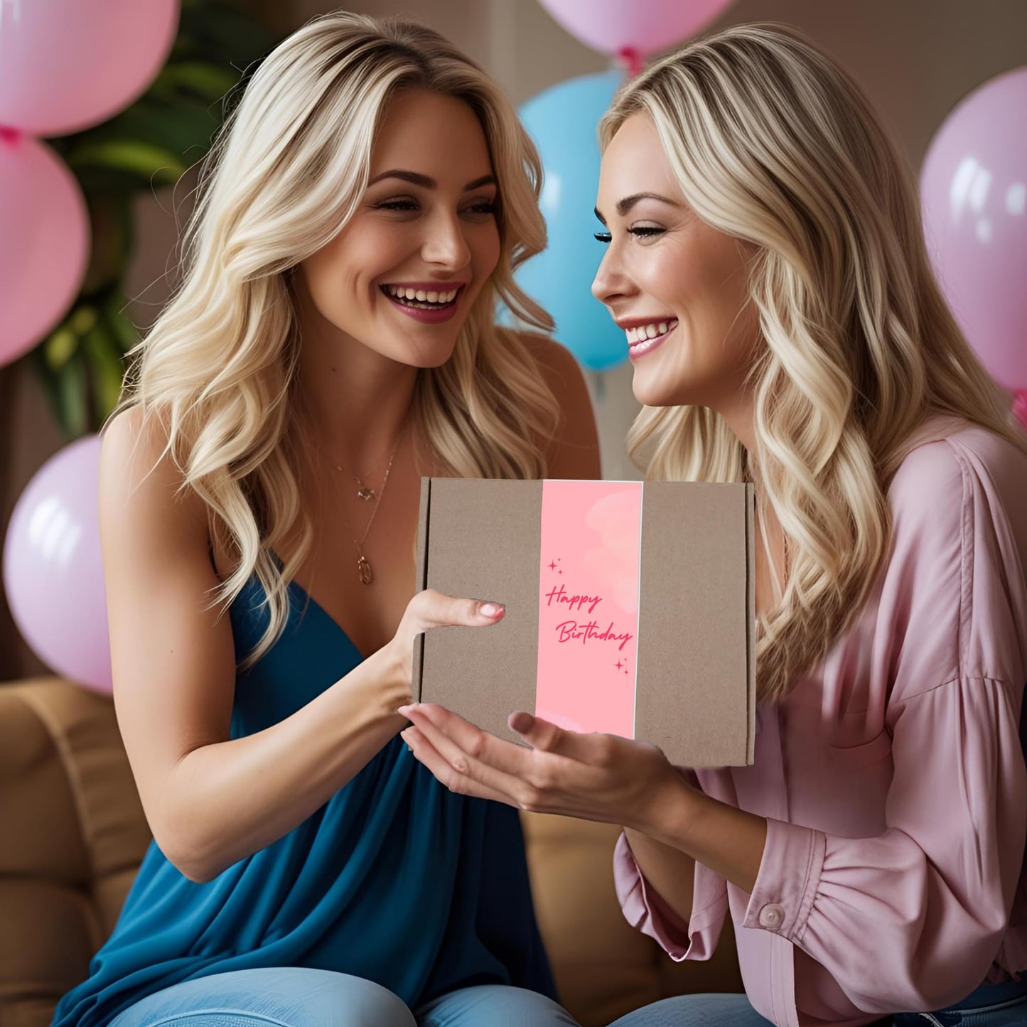 felinlova Birthday Gifts for Women - Best Friend Birthday Gifts for Women, Teen Girls, Happy Birthday Gift Basket for Sister, Cute Pink Gifts for Women, Friendship Gift Ideas for Her