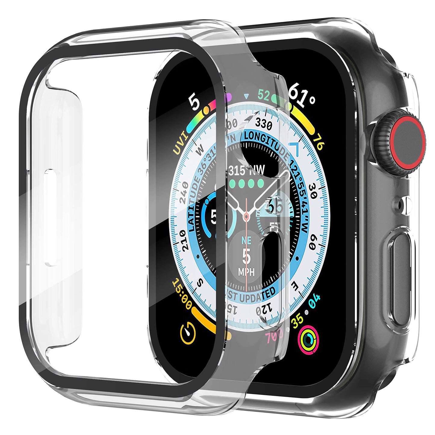 Suoman 2-Pack For Apple Watch 40Mm Screen Protector Case,For Iwatch Series 6/5/4/Series Se/Se 2/Se 3 40Mm Protection Cover All-A