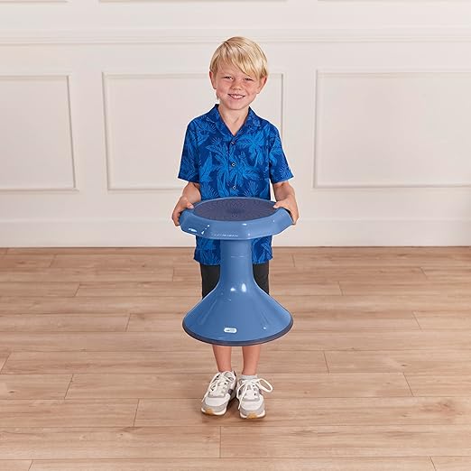 ECR4Kids ACE Active Core Engagement Wobble Stool, 15-Inch Seat Height, Flexible Seating, Powder Blue