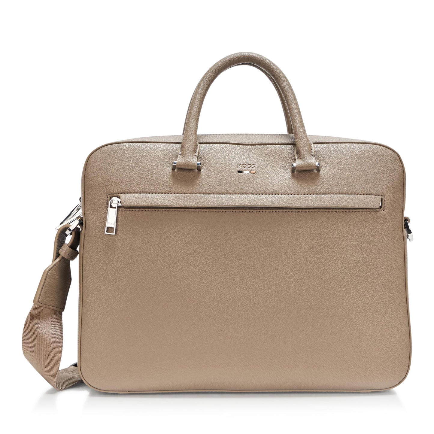 BOSS, Ray Soft Friendly Leather Brief Case, Garden Moss Green, One Size