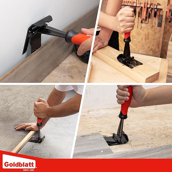 Goldblatt Trim Removal Tool, 3-Inch Baseboard Removal Tool for No-damage the surface, Heavy Duty Pry Bar Removal Multi-Tool for Carpet Tack Strip, Baseboard, Molding, Siding and Flooring Removal