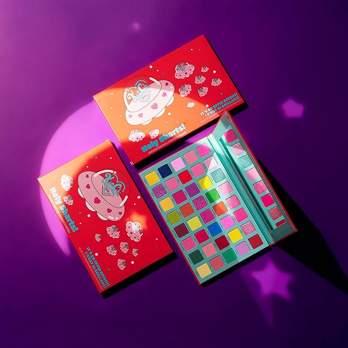 Kimchi Chic Holy Sharts Eyeshadow Palette - Bright Colors, Blendable, Long Lasting, Cruelty Free, Multicolor, It’s So Effin Bright 40 Color
