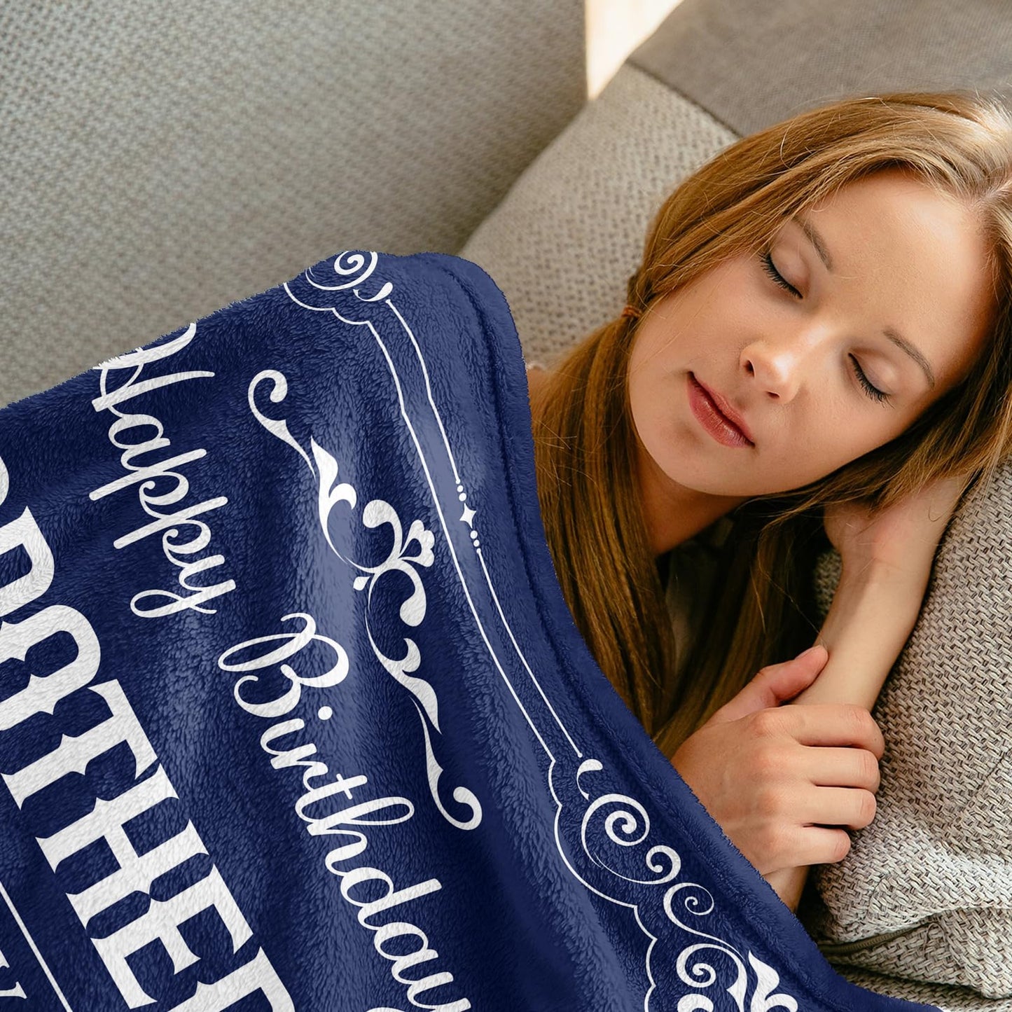 Novifaly Happy Birthday Gifts for Brother from Brother and Sister Birthday Gifts Ideas for Brother Birthday Decorations for Brother Happy Birthday Gifts to Brother Throw Blanket 50x60 Inches