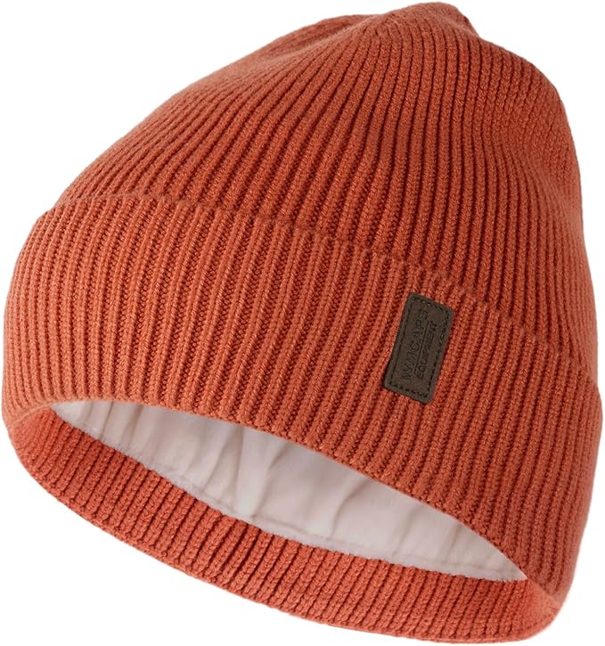 Wmcaps Winter Beanie for Men Women, Fleece Lined Beanie Soft Warm Knit Hat Ski Stocking Cuffed Cap
