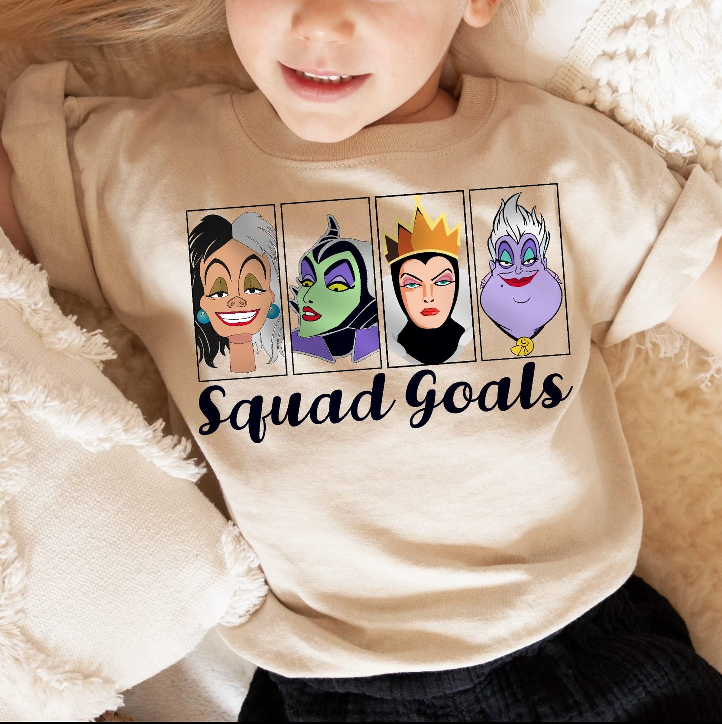 Squad goals villains scary cute Halloween shirt cute spooky Halloween toddler shirt cute villains themed shirt baby Halloween onesie (3-6m onesie)