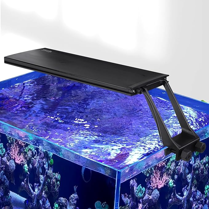 hygger Clip On 24/7 Saltwater Aquarium LED Light, 22W Sunrise-Daylight-Moonlight Mode and DIY Mode, Adjustable Timer Adjus...