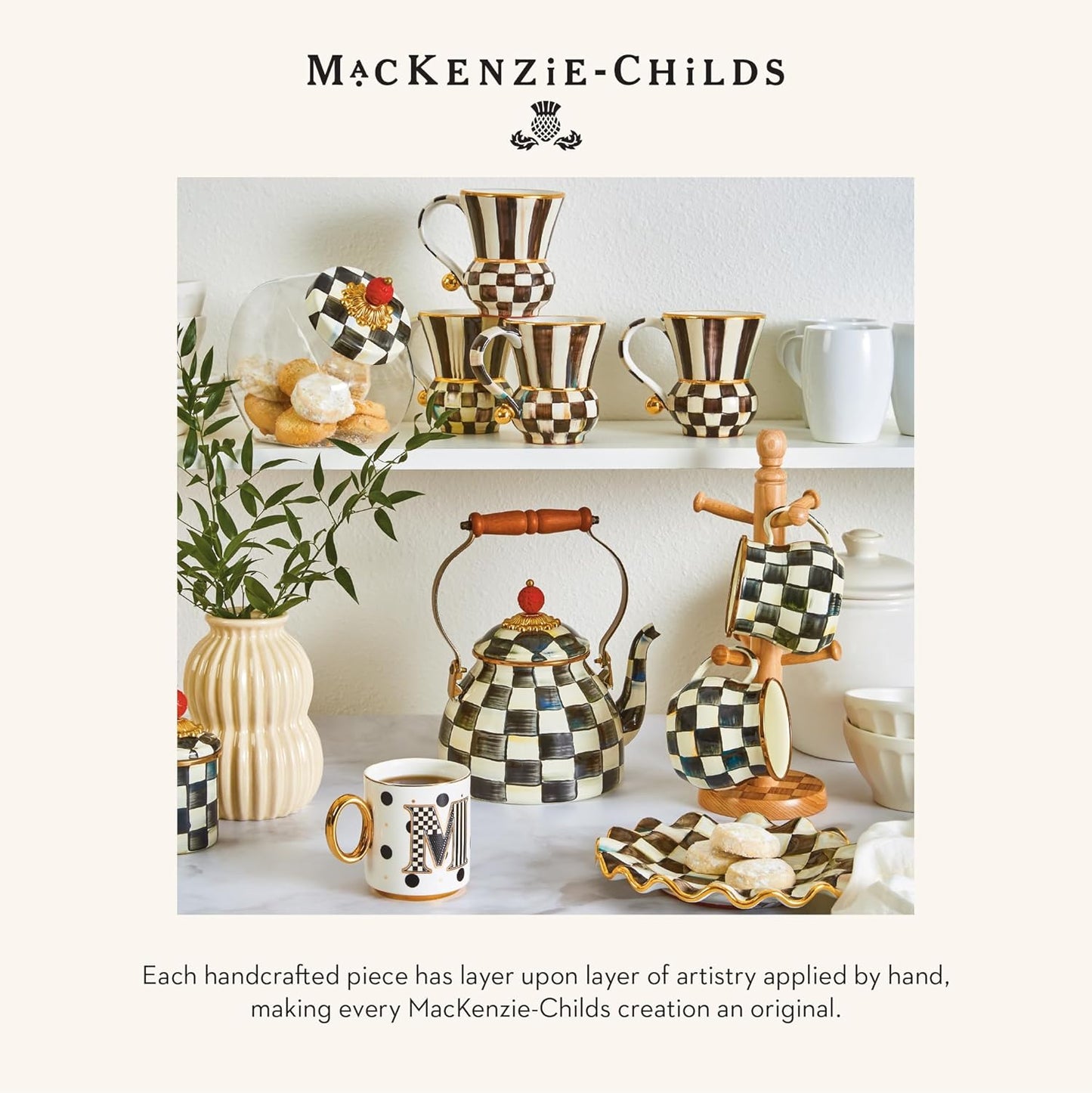 MACKENZIE-CHILDS My Mug, Decorative Ceramic Coffee Mug with Handle, R