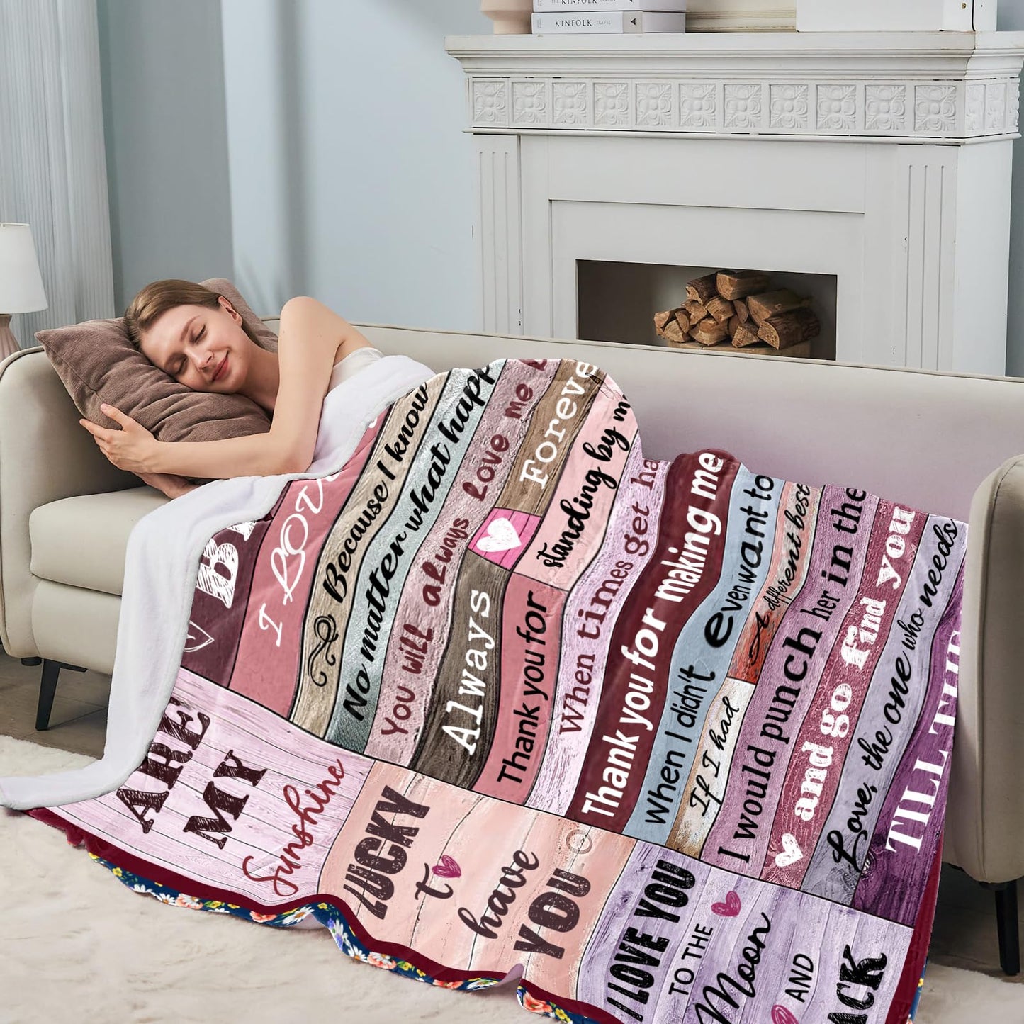 AJIIUSV Best Friends Blanket Gifts for Women, Bestie Gifts for Women Work Bestie, BFF, Soul Sister on Birthday, to My Best Friend Throw Blanket 50"X60"