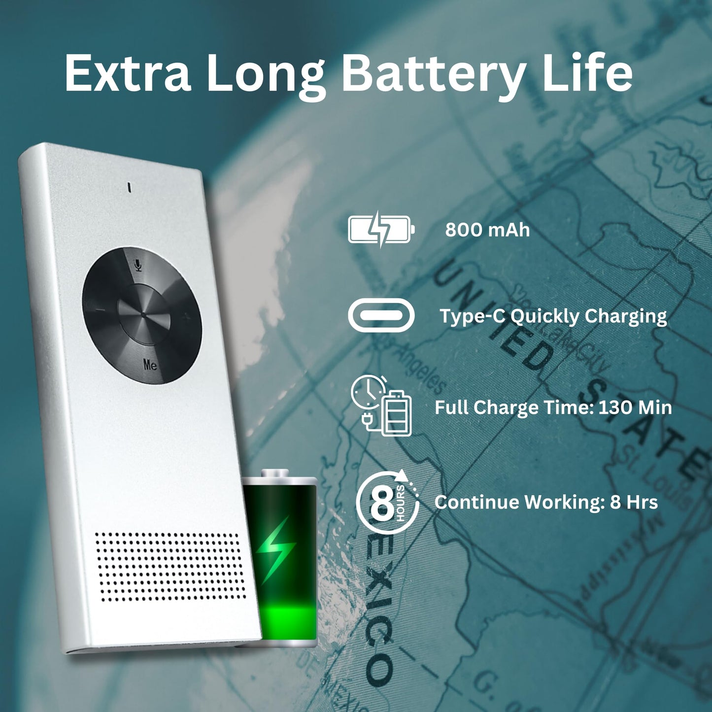 Enence Pro Language Translator Device, Real-Time Voice Translation, Instant Pocket Ai Translator Device, Support 60+ Languages.