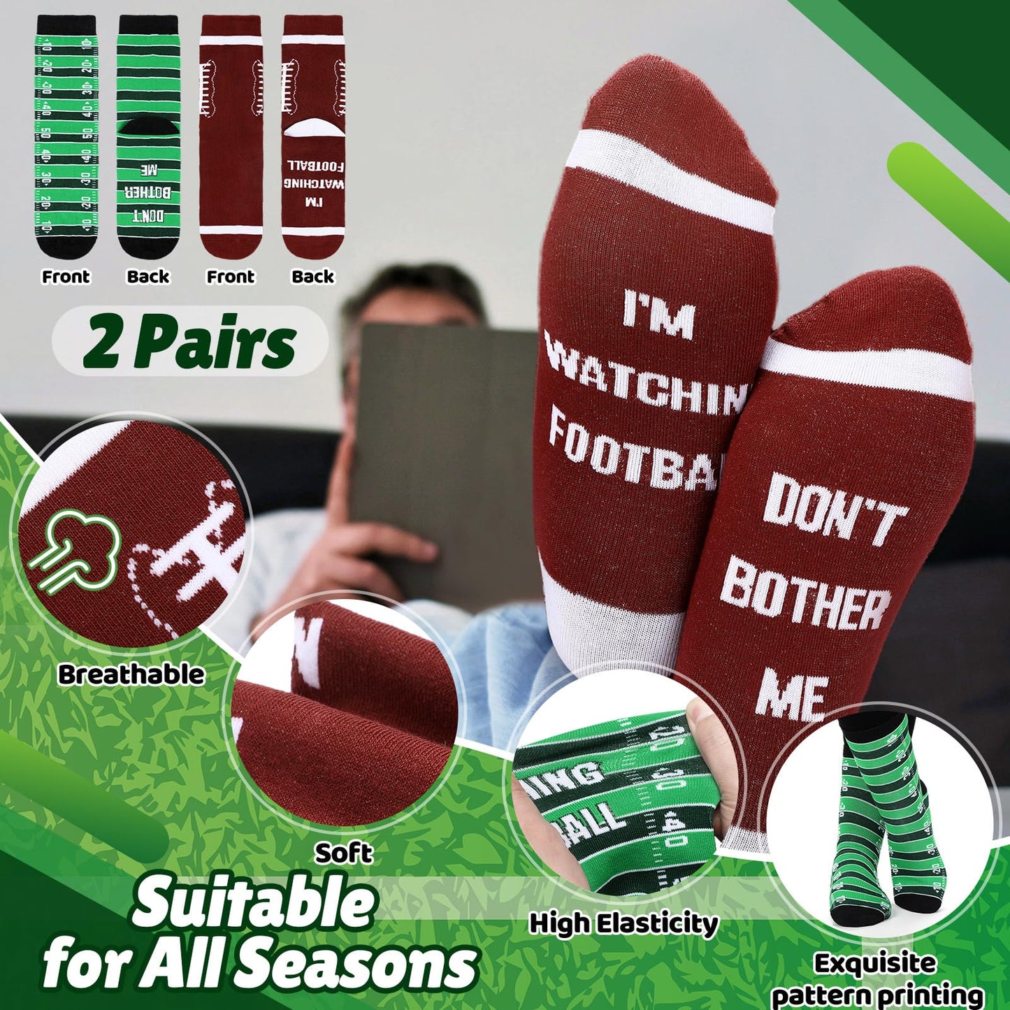 VioraWhite 6 Pcs Football Fan Gift Set Football Tumbler Gift Football Socks Football Cap Football Keychain Gift Box for Men Dad Boyfriend Husband Brother Friends Football Birthday Gift