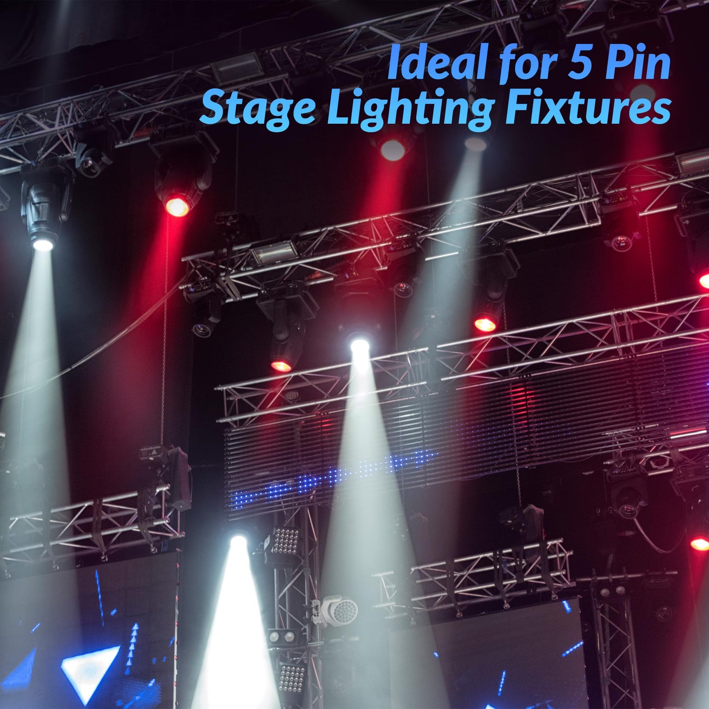 5 Pin Dmx Xlr Cable 35Ft, Dmx512 Male To Female Stage Light Cable, Premium Signal Transmission For Stage Lighting & Controller,
