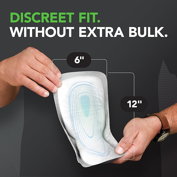 Depend Guards Incontinence Pads for Men, Maximum Absorbency, 104 Count (2 Packs of 52), Packaging May Vary
