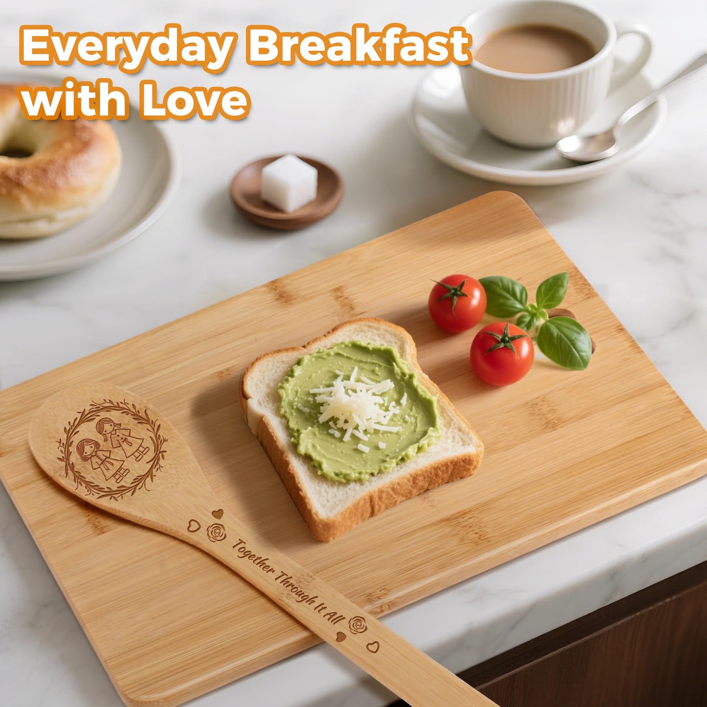 Sister Birthday Gifts from Sister - “Recipe for a Special Sister” Cutting Board Set & Engraved Utensils, Bamboo Sister Gifts for Birthday, Housewarming & Soul Sisters (FSC-Certified)