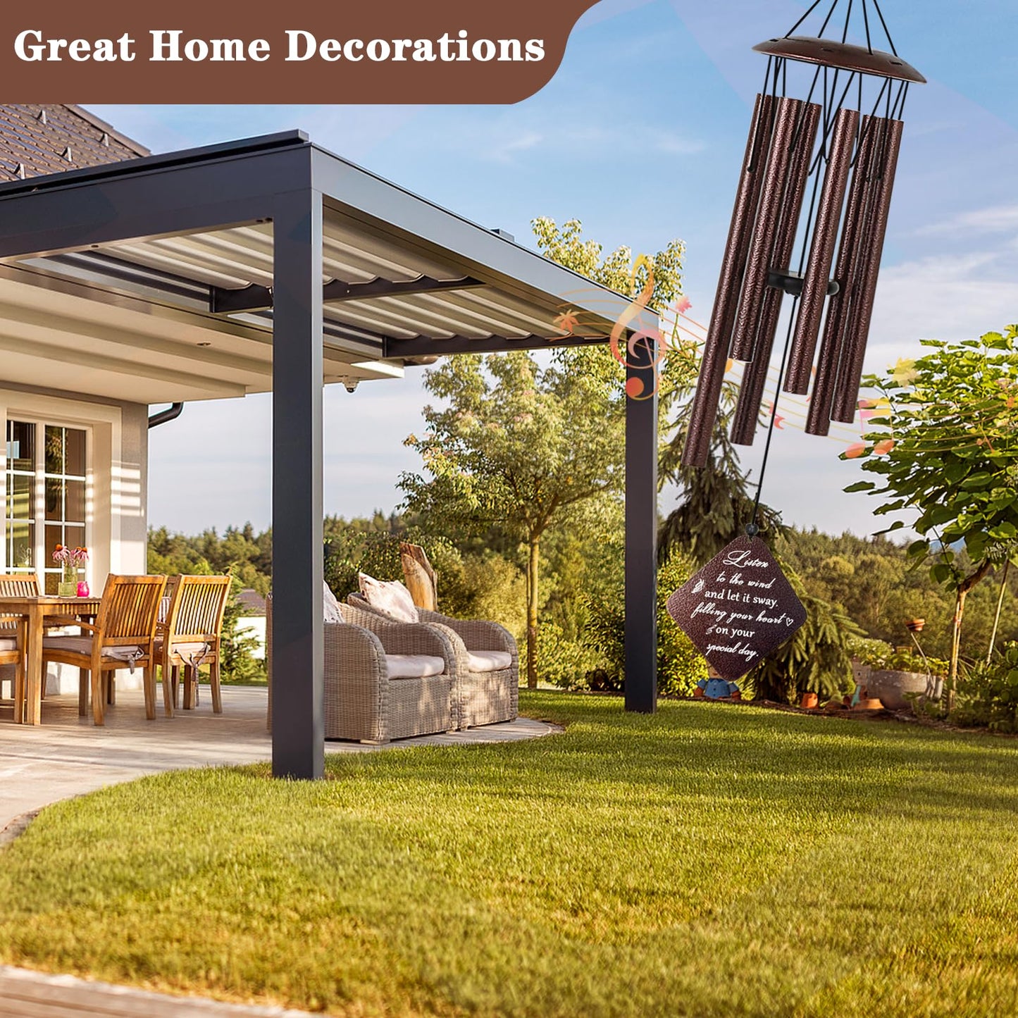 50th Birthday Gifts for Her, 32” Wind Chimes 50th Birthday Gifts, 50 Year Old Birthday Gifts for Women Mom Sister Wife Friend, Happy 50th Birthday Gifts, Unique 50th Birthday Decorations