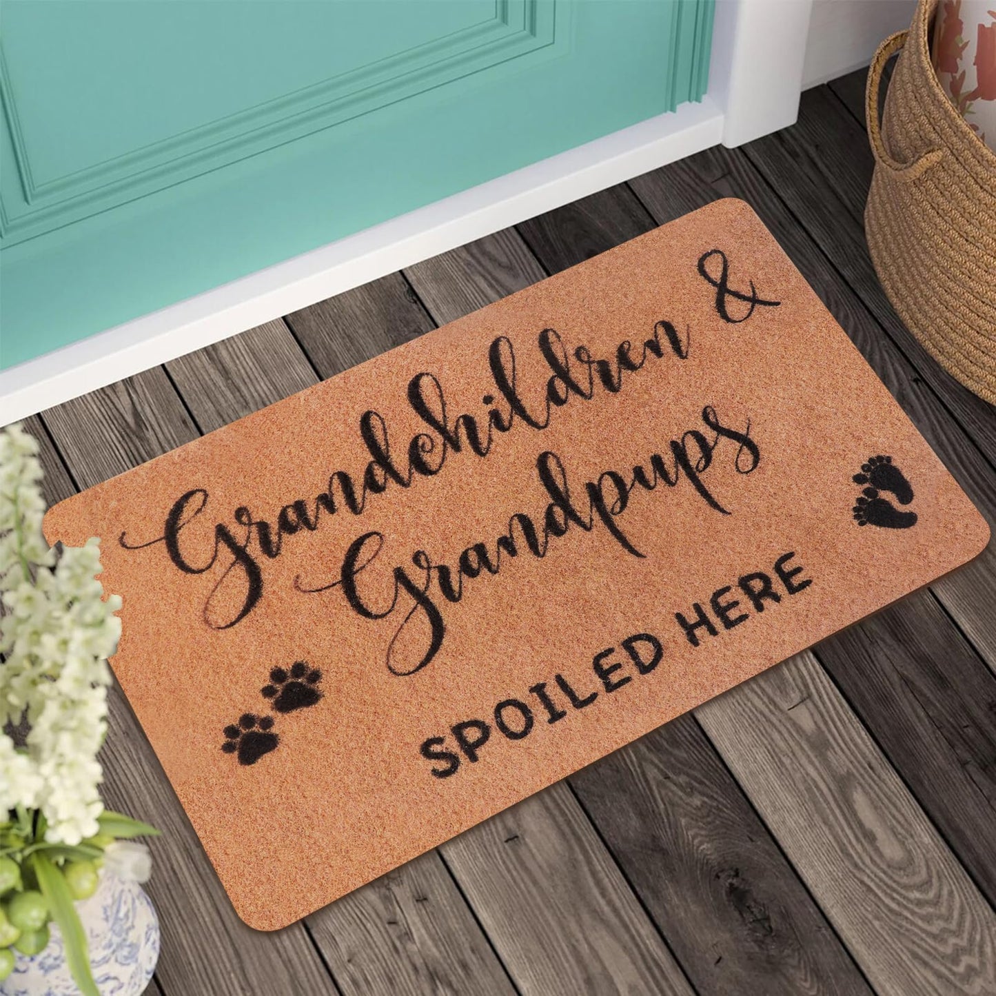 PLUJOYS Grandma Gifts,Nana Gifts,Gifts for Grandparents,Grandpa Gifts,Grandma Grandpa Birthday Gifts,Gigi Grandma Gifts from Granddaughter Grandchildren Grandson Grankids,Doormats Home Decor