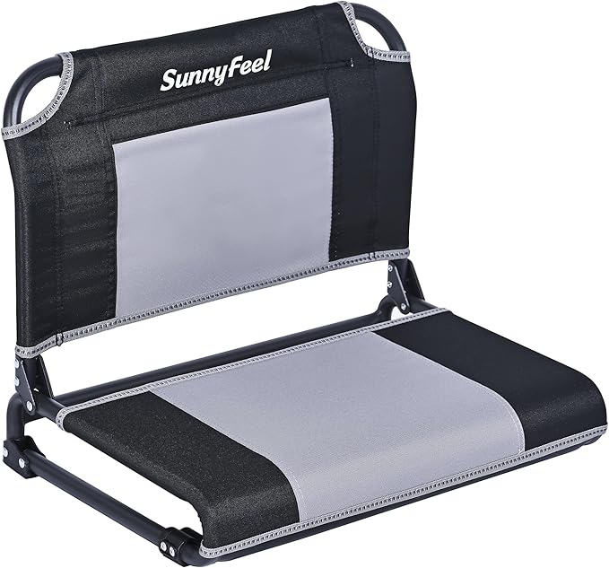 SUNNYFEEL Oversized Stadium Seat for Bleachers with Back Support Extra Wide, Bleacher Stadium Seats Chairs with Backs Portable Bleachers Seat with Hook for Sports Events Baseball Soccer Benches