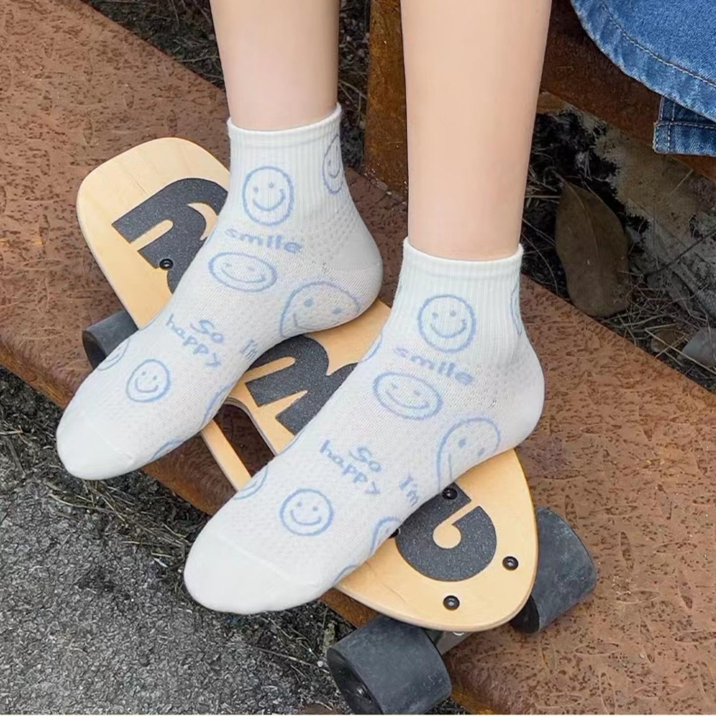 Htlpym Womens Ankle Socks 5 Pairs Novelty Crew Cute Casual Cotton Socks Colorful Patterned Short Girls Socks US 5-8