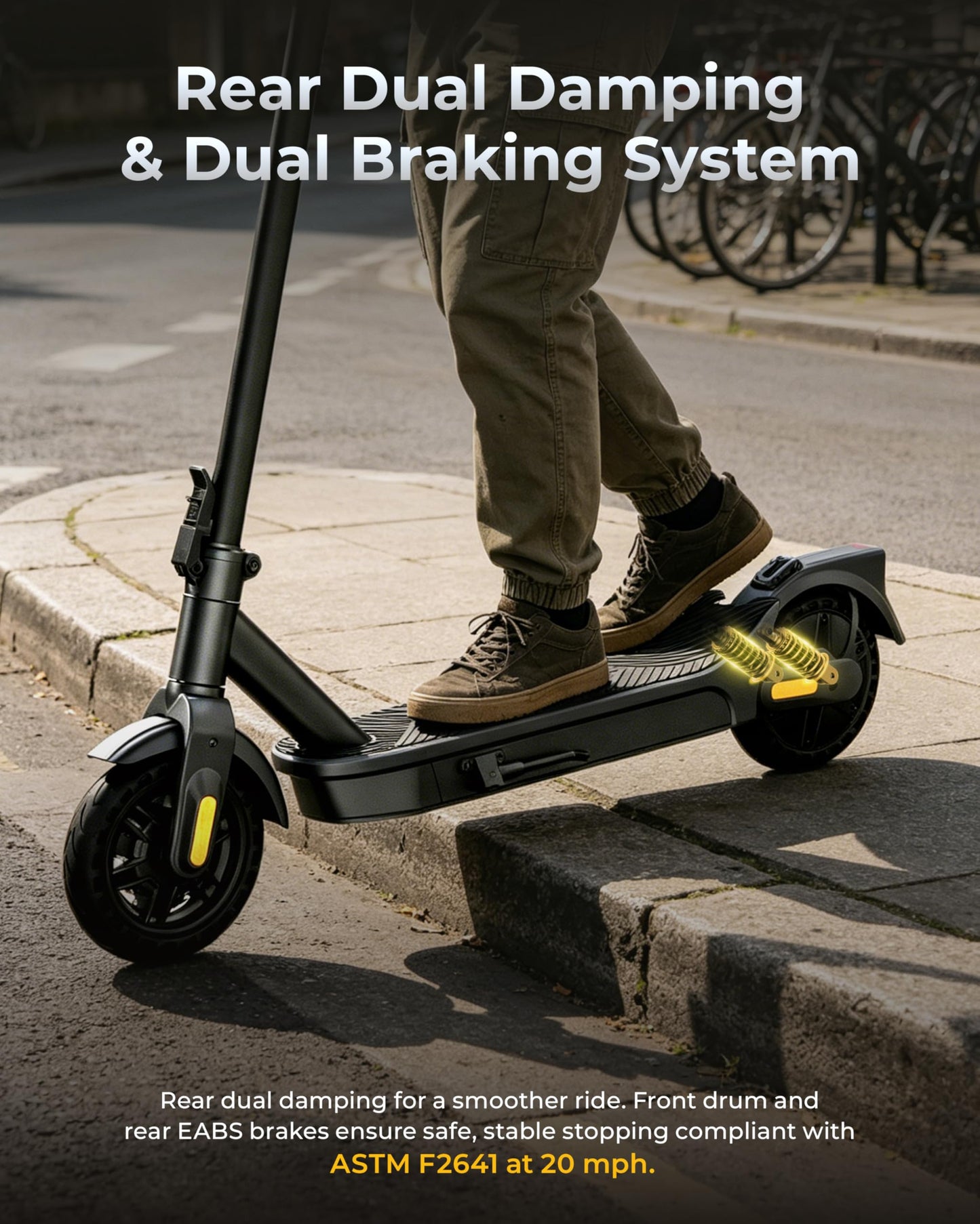 Electric Scooter for Adults 350W /600W, 20MPH, 17 Miles Adult Electric Scooters with Long Range, 8.5" Tire Motorized Scooters, Foldable E-Scooter Commuter with App, Rear Dual Damping Suspension