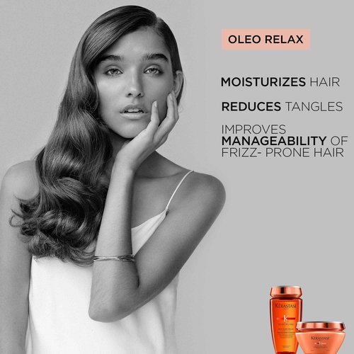 Kerastase Discipline Masque Oleo-Relax Hair Mask | Deep Nourishing Hair Mask | Moisturizes Hair and Provides Shine | With Shorea Butter and Coconut Oil | For All Hair Types | 6.8 Fl Oz