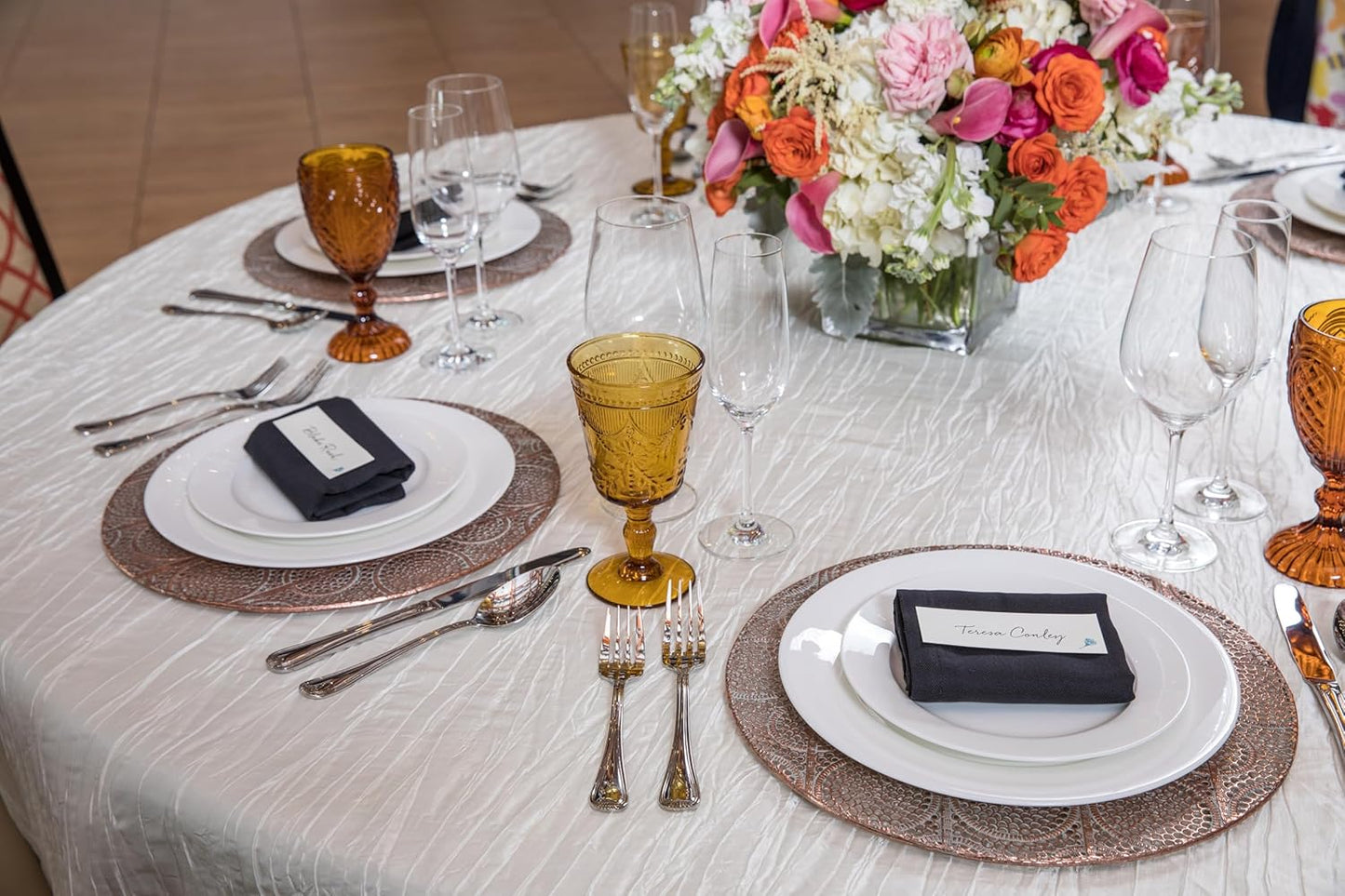 FORTESSA Debutante Vintage Themed Glassware, 10 Ounce Water Goblets (Set of 6), Dishwasher-Safe Water Glasses, Amber