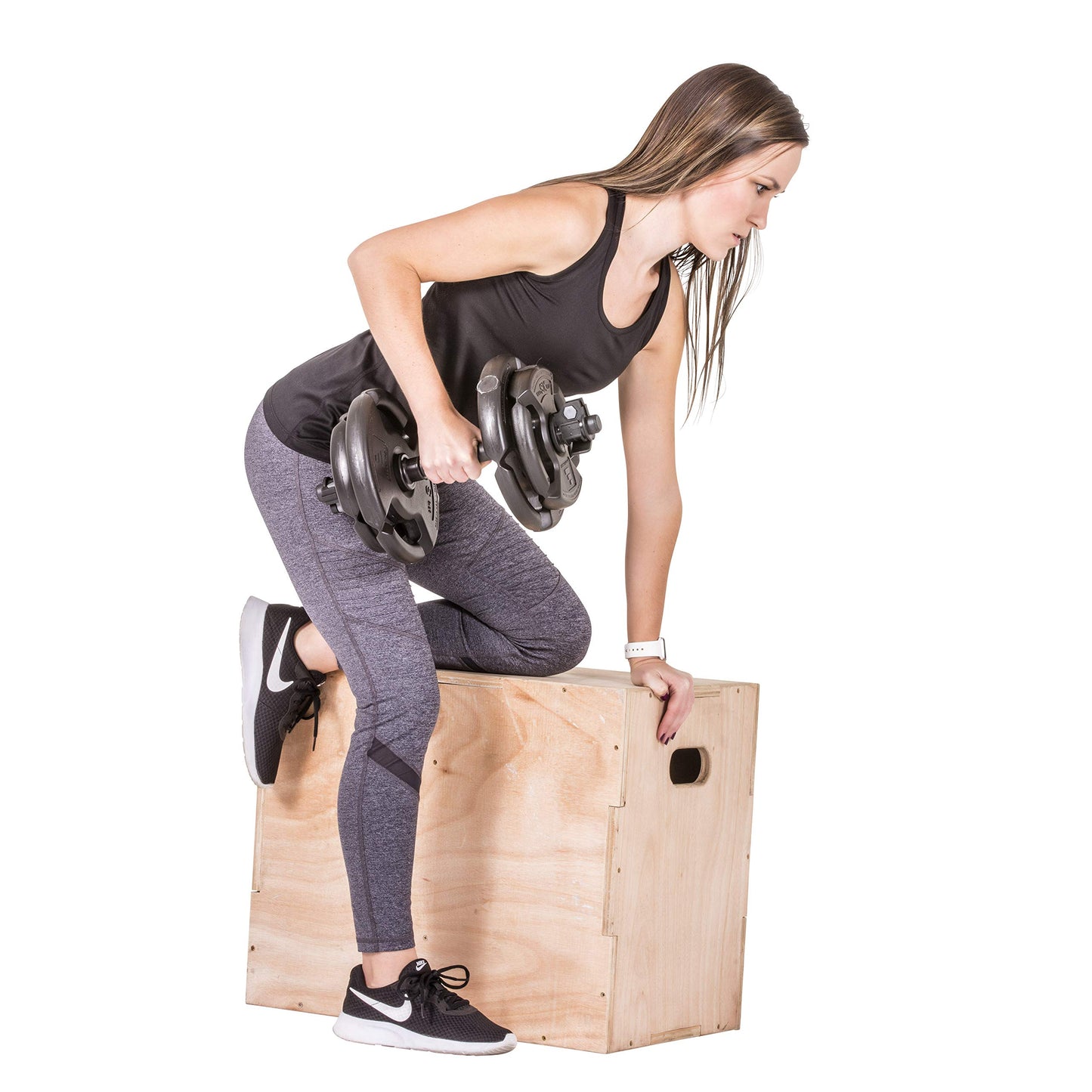 The Step Fitness Adjustable Dumbbell Set, 35 lbs with Dumbbell Bars, Collars, and Weights