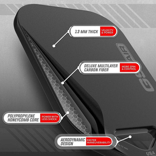GoSports GS AIR USAPA Approved Carbon Fiber Pickleball Paddle