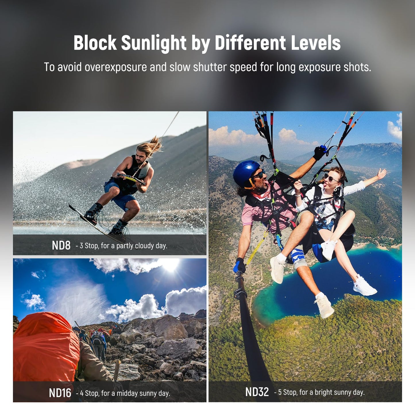 Neewer Nd Filter Set Compatible With Gopro Hero 12 Hero 11 Hero 10 9 Black, 4 Pack (Nd8 Nd16 Nd32 Cpl) Multi Coated Hd Slim Neut