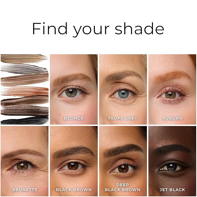 WUNDERBROW Eyebrow Gel, Waterproof, Smudgeproof, Lasts for Days, Shade: Deep Black/Brown, Vegan and Cruelty-Free
