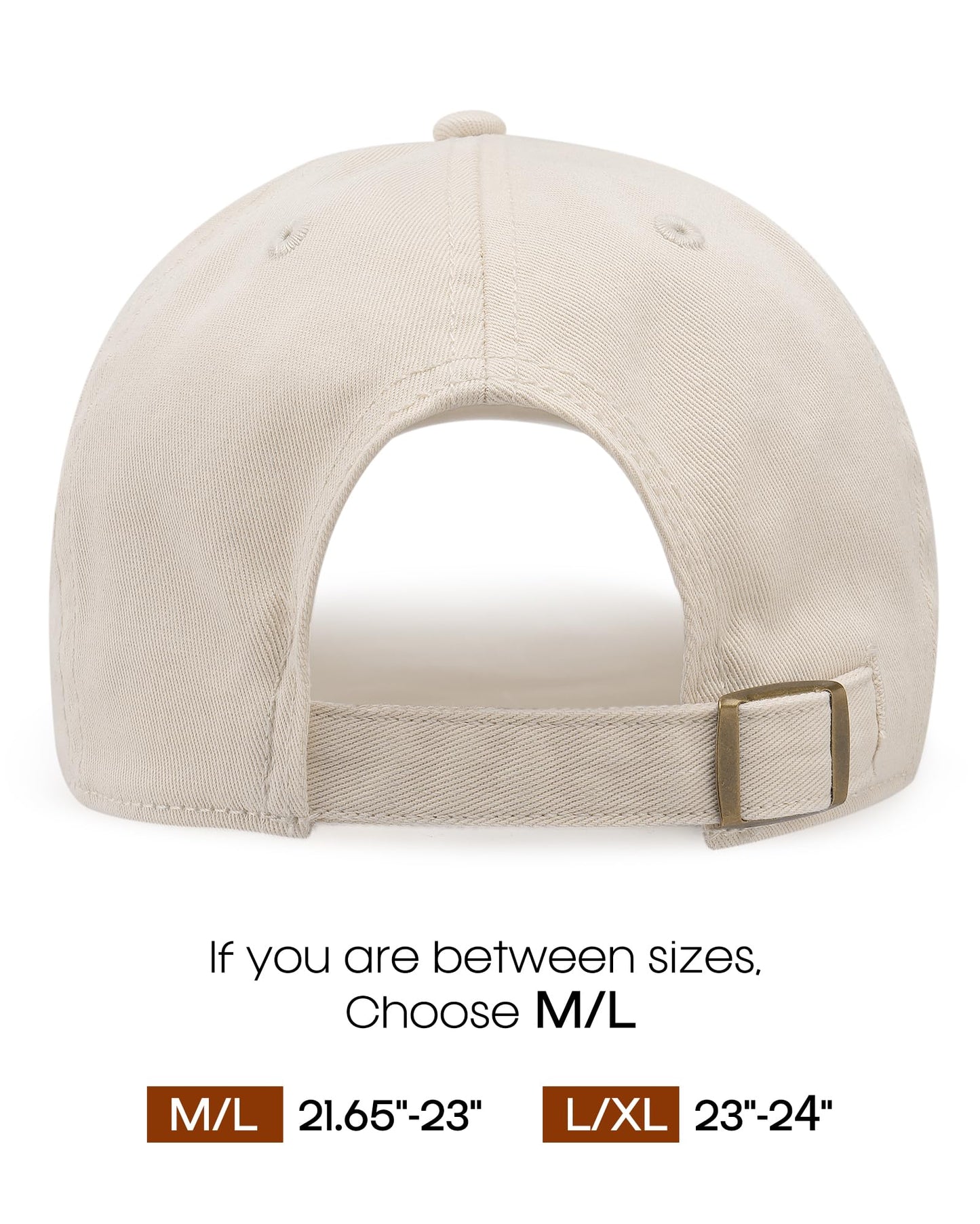 FURTALK Unisex Vintage Washed Unstructured Baseball Cap Washed Cotton Adjustable Dad Hat Beige