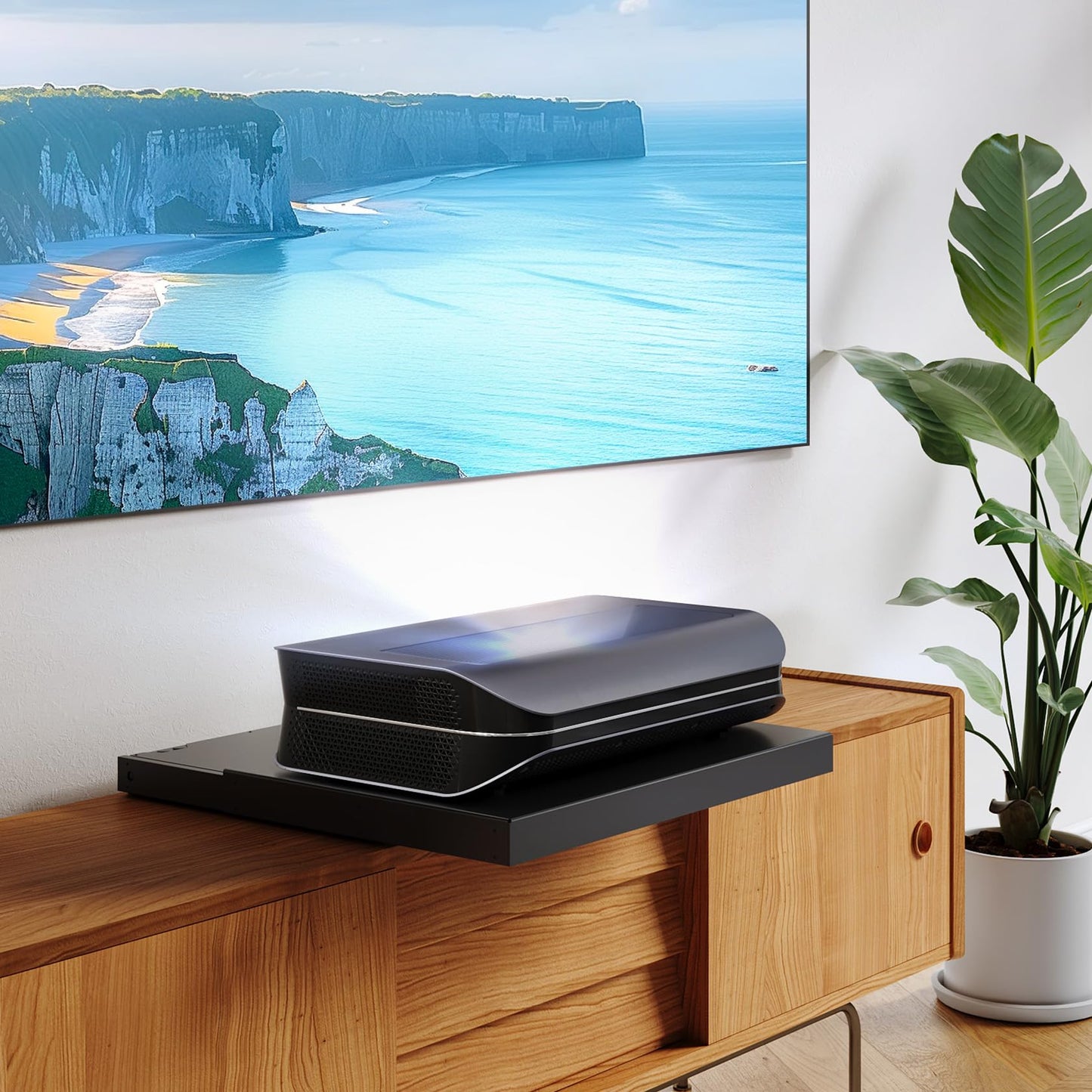 NothPJ NothingProjector Motorized Sliding Tray for Ultra Short Throw Projector, Intelligent Slider for UST Laser TV | Extend to 150" | Automatically Retractable Telescopic | Syncs Projector's Power