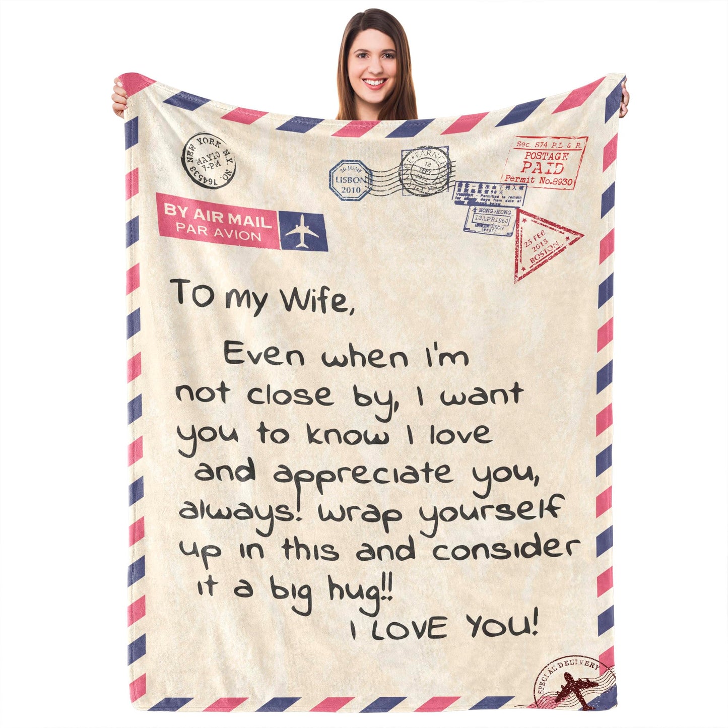 UFOORO Anniversary Romantic Gift for Wife, Blankets for Her, Anniversary Wedding Gifts for Women, Wife Birthday Gift Ideas, Throw Blanket from Husband 55"x70"