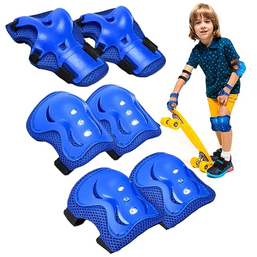 banana bike Rollerblade Pads for Kids - Knee Pads, Elbow Pads, Wrist Guards - Knee Pads for Kids - Protective Gear for Out...