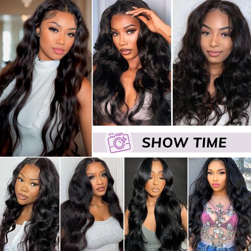 Looxey 6x5 Lace Front Wig Human Hair Wig for Women 210% Density Body Wave Wig Wear and Go Glueless Wigs Pre-Cut Lace Wigs Pre Bleached Tiny Knots Wig(20inch, 6X5 Body Wave Wig)