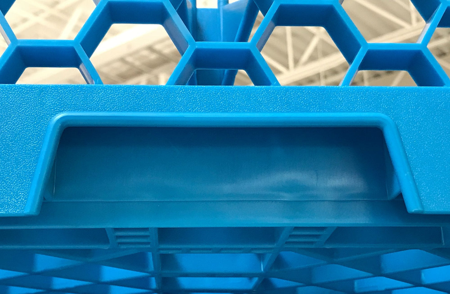 Carlisle FoodService Products OptiClean Plastic 25-Compartment Divided Glass Rack with Extender, Blue, (Pack of 3)