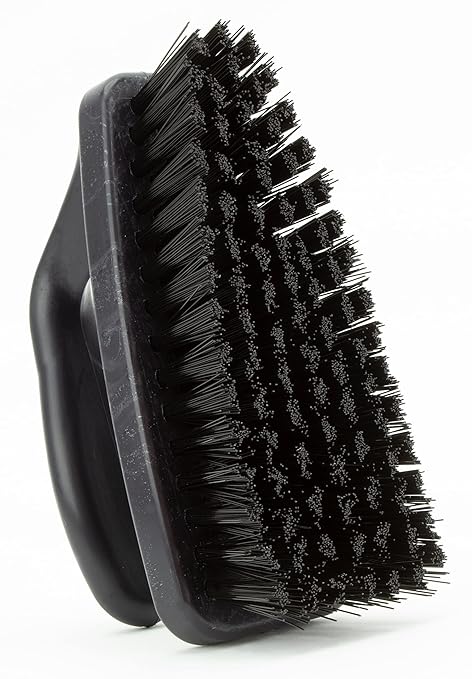 SPARTA Heavy Duty Scrub Brush, Hand Brush with Iron Shape Handle Design for Scrubbing Kitchen Pots and Pans or Bathroom Sink and Shower, 6 Inches, Black, Twin
