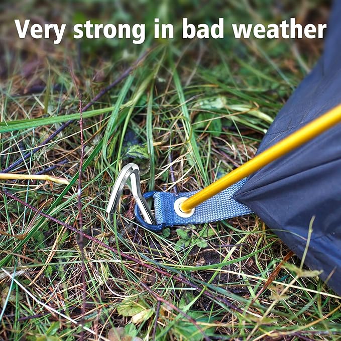 RITDVNI 20Pcs 7" Tent Pegs Ground Stakes, Metal Stakes, Camping Peg for Pitching Camping, Camping, Outdoor Decoration