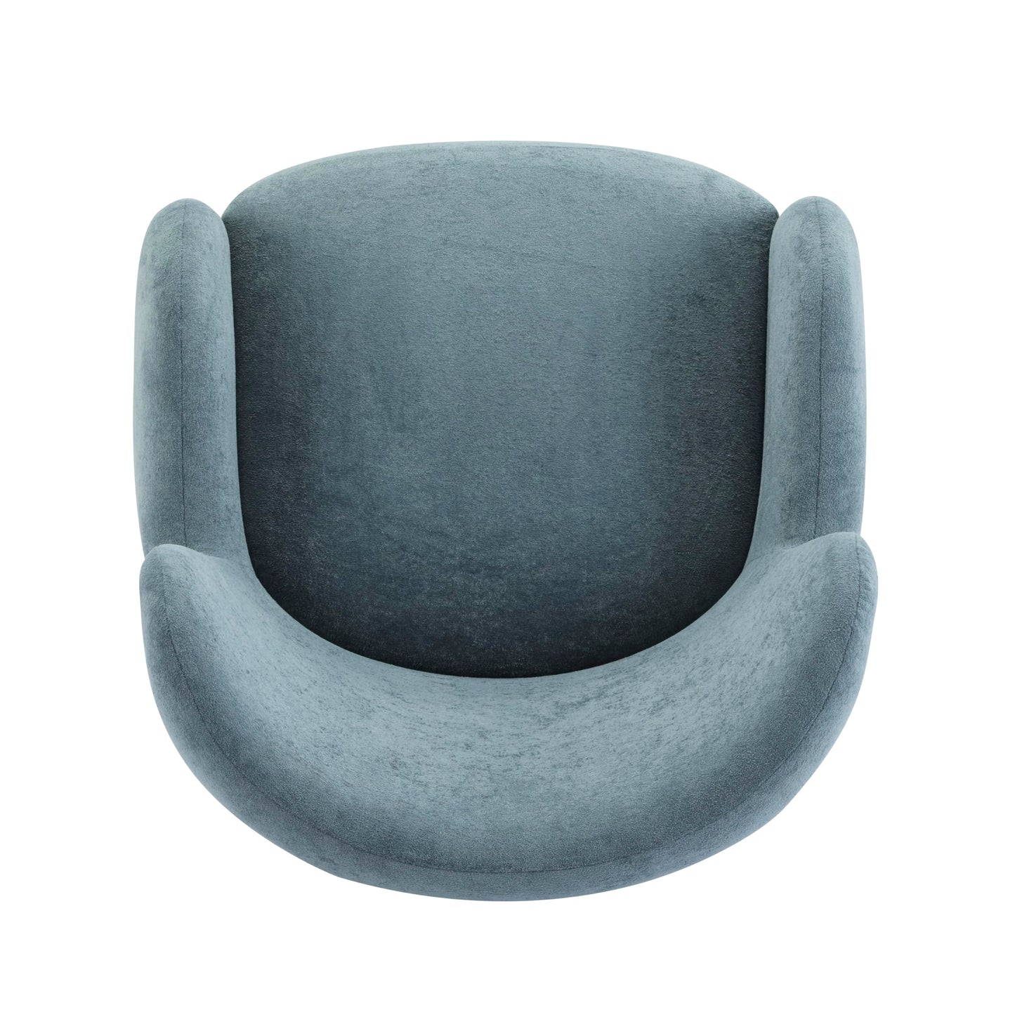 Christopher Knight Home Auden Wooden Low Profile Accent Chair, Velvet Upholstered Wingback Living Room Lounge Chair, Bedroom Comfy Reading Chair, Curved Backrest Single Sofa with Armrest, Dusty Blue