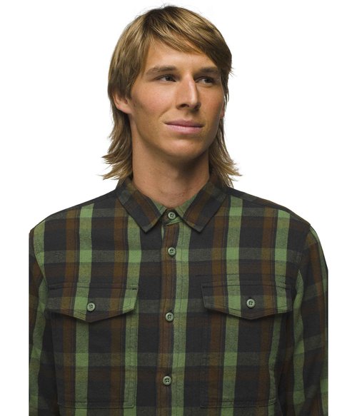 Prana Mens Copper Skies Lined Flannel Ivy Small