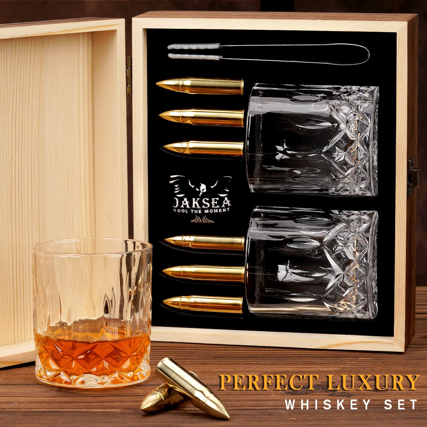 Gifts for Men Dad Husband, Anniversary Birthday Gifts for Him Boyfriend, Reusable Stainless Steel Whiskey Stones and Whiskey Glasses Set, Cool Burbon Scotch Cocktail Set Gifts Stocking Stuffers
