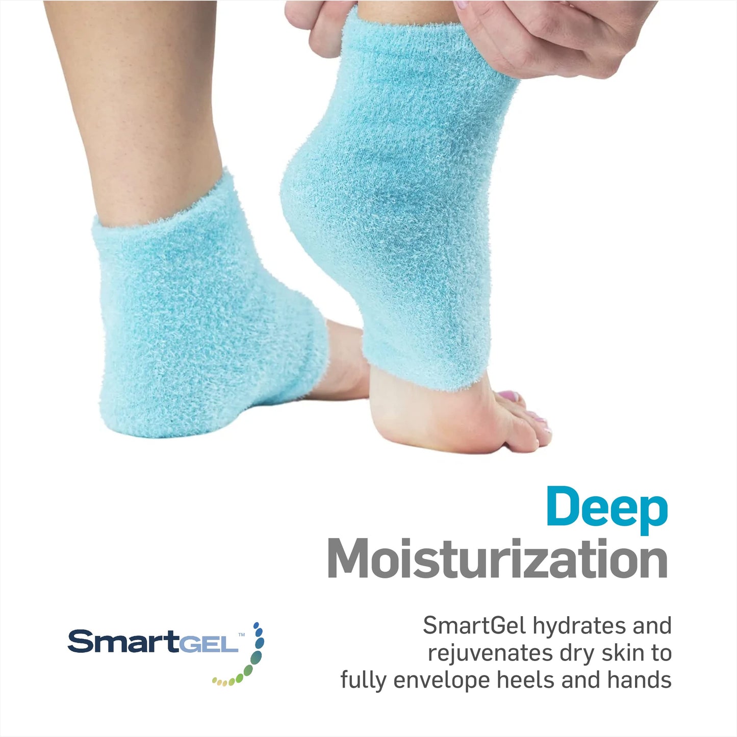 NatraCure Moisturizing Gel Heel Sleeves and Gloves - (for Dry Heels, Cracked Heels, Dry Hands and cuticles, Dry Skin) - Color: A