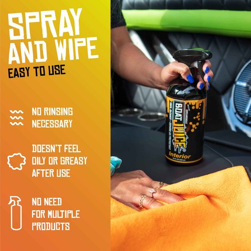 Boat Juice Interior Boat Cleaner 32oz & 1G Bundle - Boat Seat Cleaner, Boat Vinyl Cleaner Protectant, Boat Carpet Cleaner, Boat Upholstery Cleaner, Boat Cleaning Supplies (Kit)