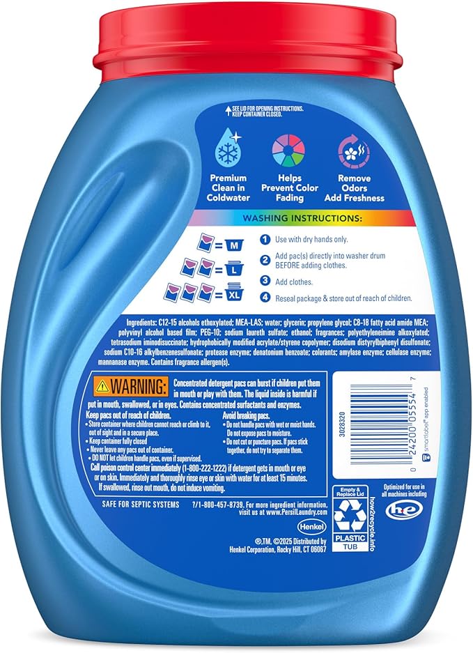 Persil Ultra Pacs Intense Fresh Everyday Clean Laundry Detergent, 100 count