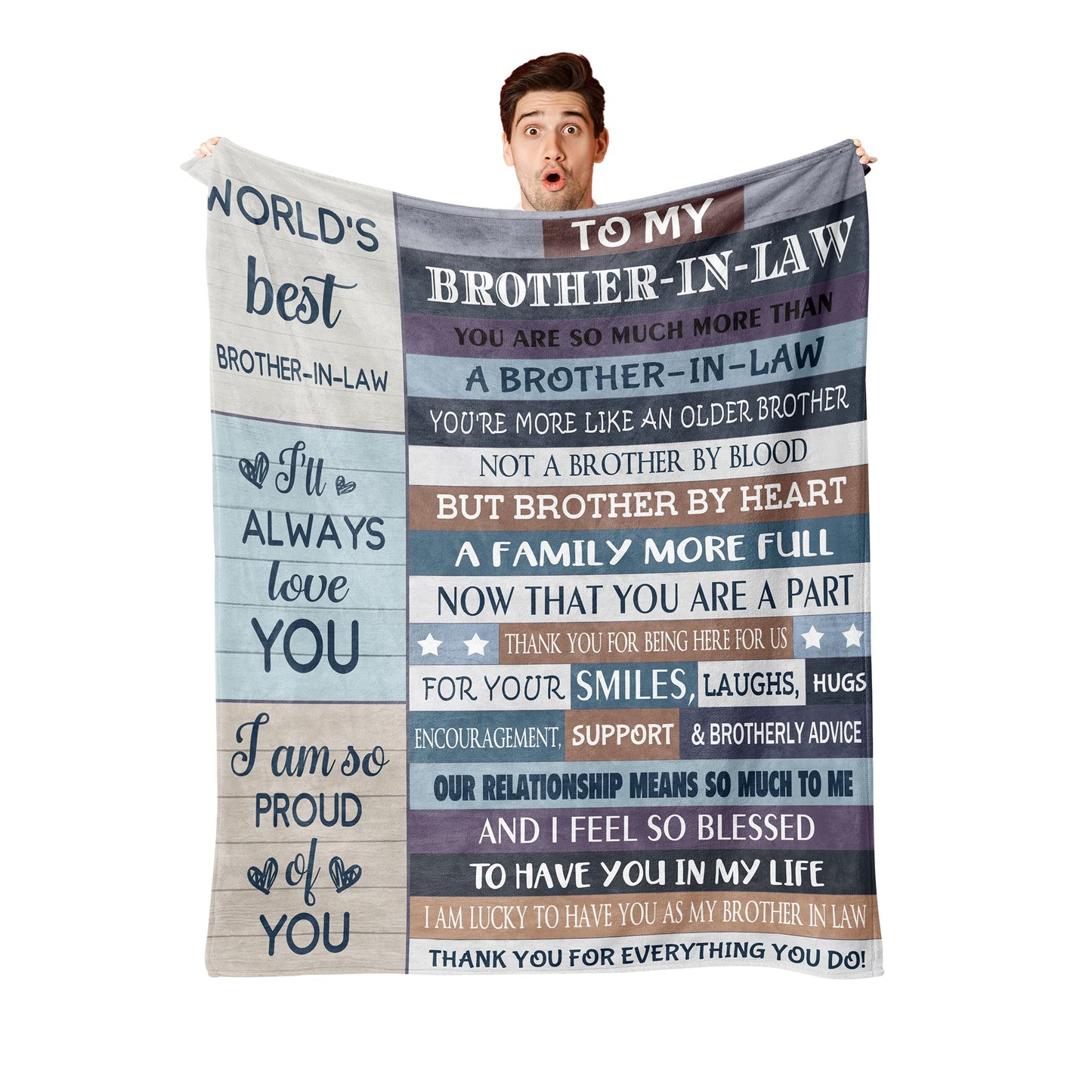 Pozevan Brother in Law Birthday Gift, Brother in Law Blanket (60x50 Inches)