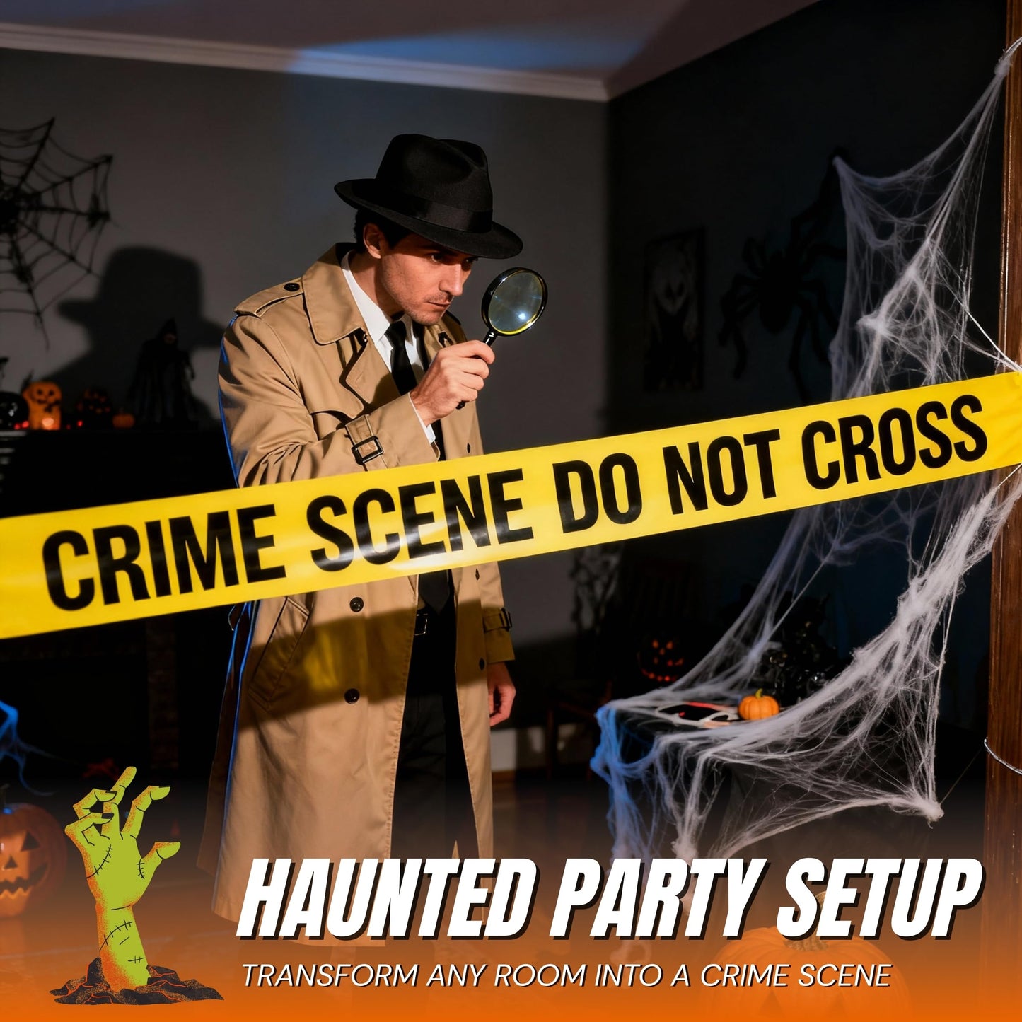 Crime Scene Do Not Cross Tape 3 X 100 • Bright Yellow with a Bold Black Print • 3 in. Wide for Maximum Readability • Tear Resistant