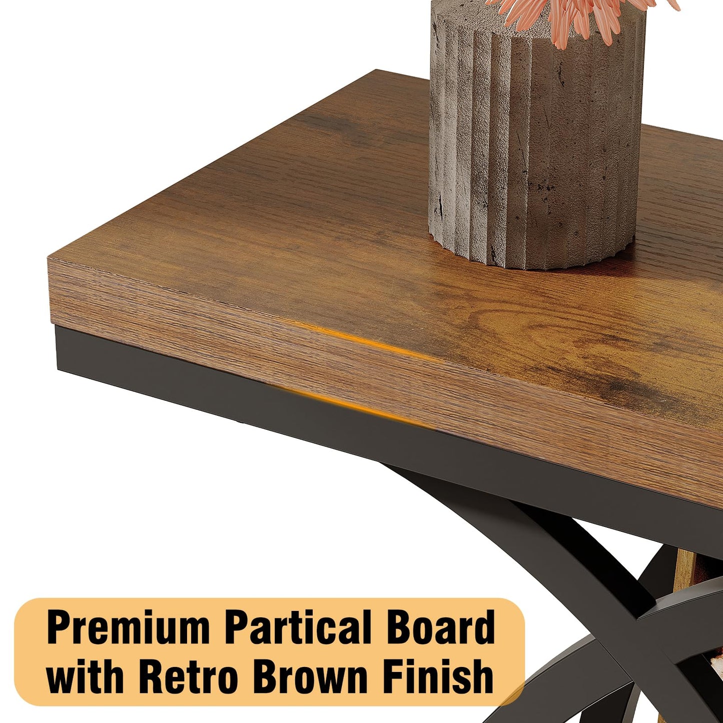 GiftGo Narrow Console Table for Entryway Industrial 3-Tier Sofa Table Behind Couch with Circle Base Wooden Accent Wall Tables with Storage Shelves for Living Room, Hallway, Foyer (Rustic Brown)