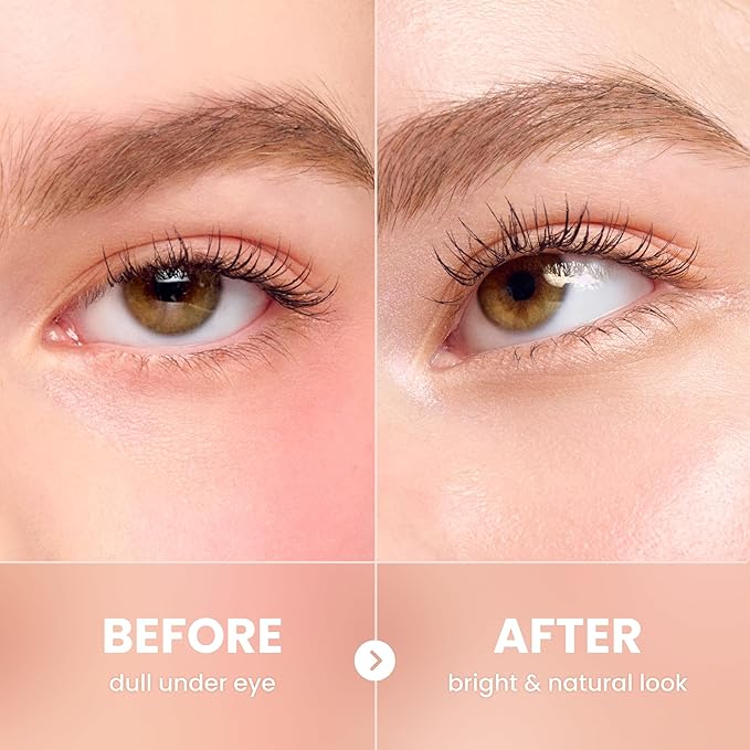 COLORGRAM Under Eye Highlighter Stick - 04 Peach | Silky-Smooth Long-Lasting Highlighter & Contouring Stick for Smudge-Proof, Shining Daily Makeup | K-Beauty Face Highlighters & Luminizers