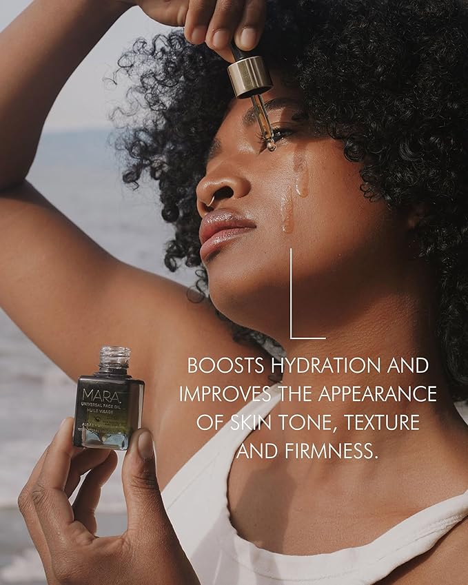 MARA - Universal Hydrating Face Oil for Anti-Aging + Glow with Algae + Moringa | Superfood Plant Oils Plump Skin, Boosts Firmness, For All Skin Types (1.2 oz | 35 ml)