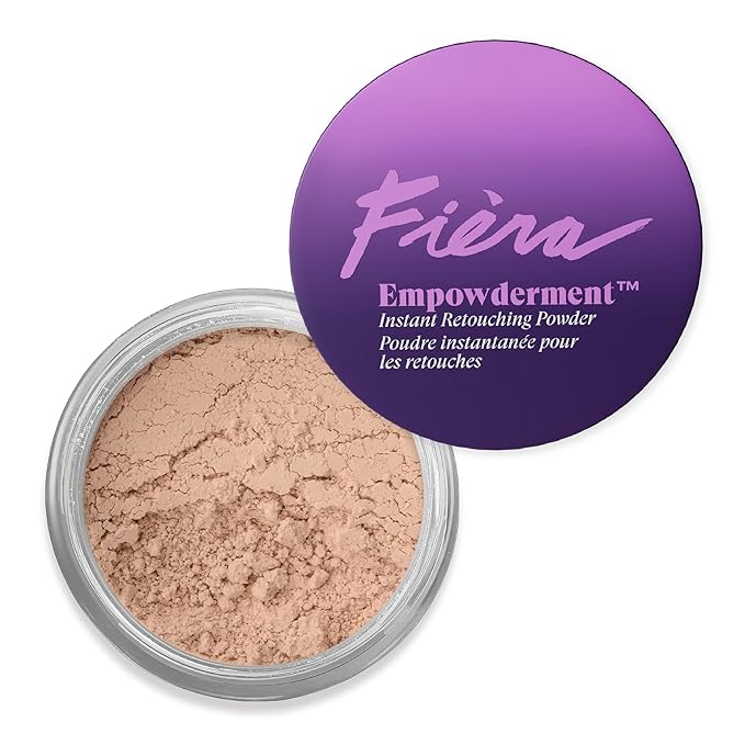 Fièra Empowderment™ Finishing Powder, Talc-Free Blurring & Soft-Matte Setting Powder for Mature Skin, Pore & Fine-Line Smoothing, Lightweight Instant Retouching Formula, Medium Shade, 0.2 OZ