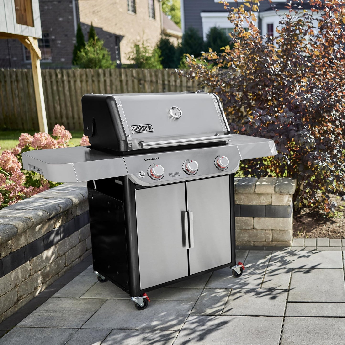 Weber Genesis S-315 Natural Gas Grill for Outdoor Cooking, Stainless Steel, 3 Burners – Stainless Steel Cooking Grates & PureBlu Burners