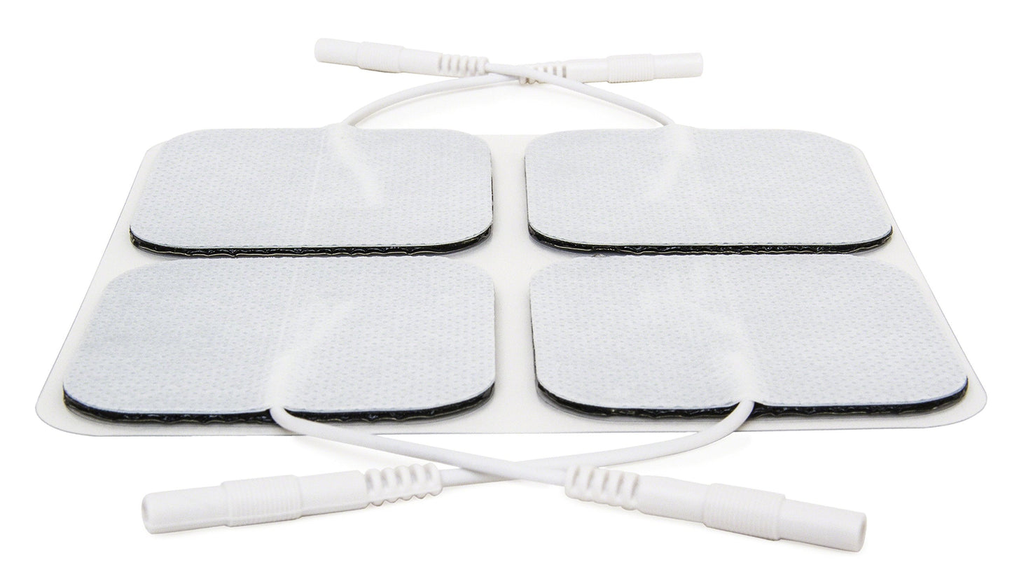 reserv 2" x 2" Premium Re-Usable Self Adhesive Electrode Pads for TENS/EMS Unit, Fabric Backed Pads with Premium Gel (Latex Free) (1 Pack (40 electrodes)